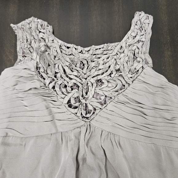 Anthropologie quillaree silk braided sleeveless dress size 0 - Picture 9 of 12